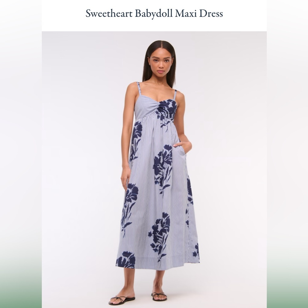 Abercrombie & Fitch Blue Sleeveless Maxi Sundress